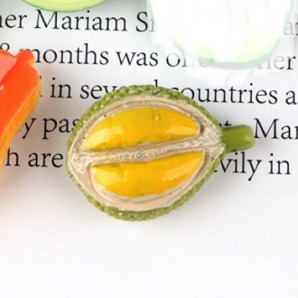 [HCM]Mô Hình Lát Bơ Cắt Nửa Sầu Riêng Đu Đủ Phụ Kiện Trang Trí Slime [1 cái ]