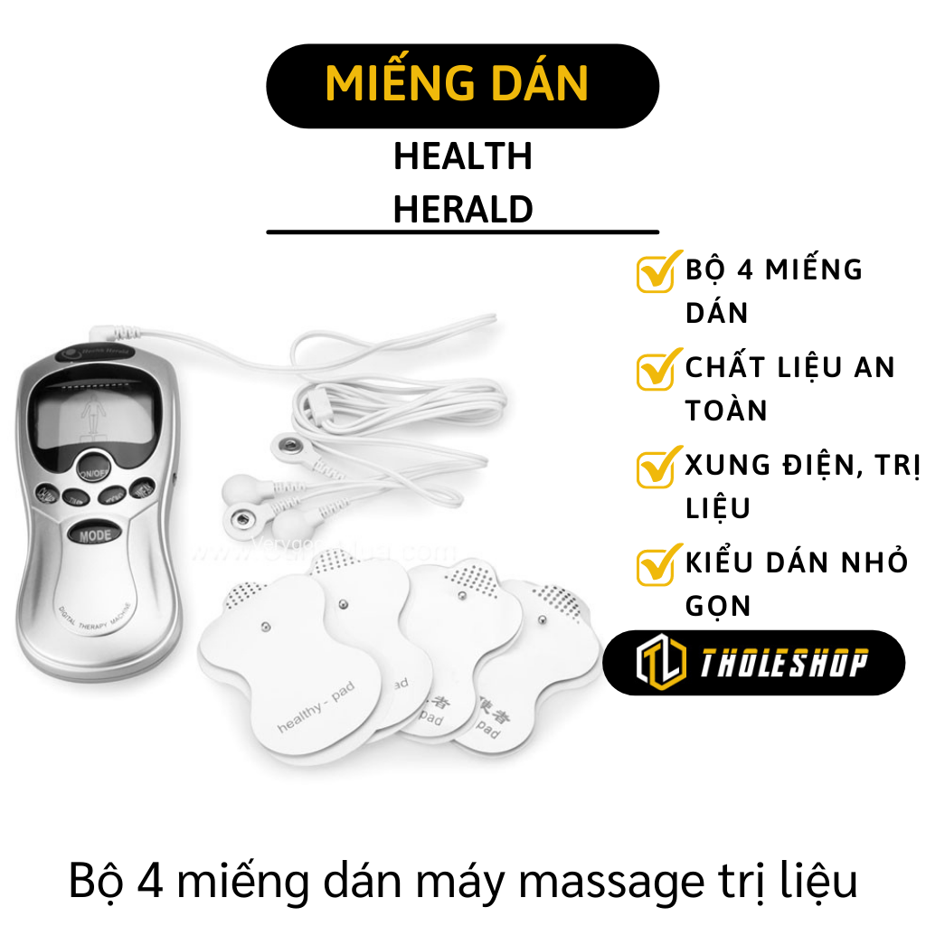 Bộ 4 miếng dán dùng cho máy Massage trị liệu - Miếng dán massage xung điện rẻ bền dành cho máy massage vật lý trị liệu