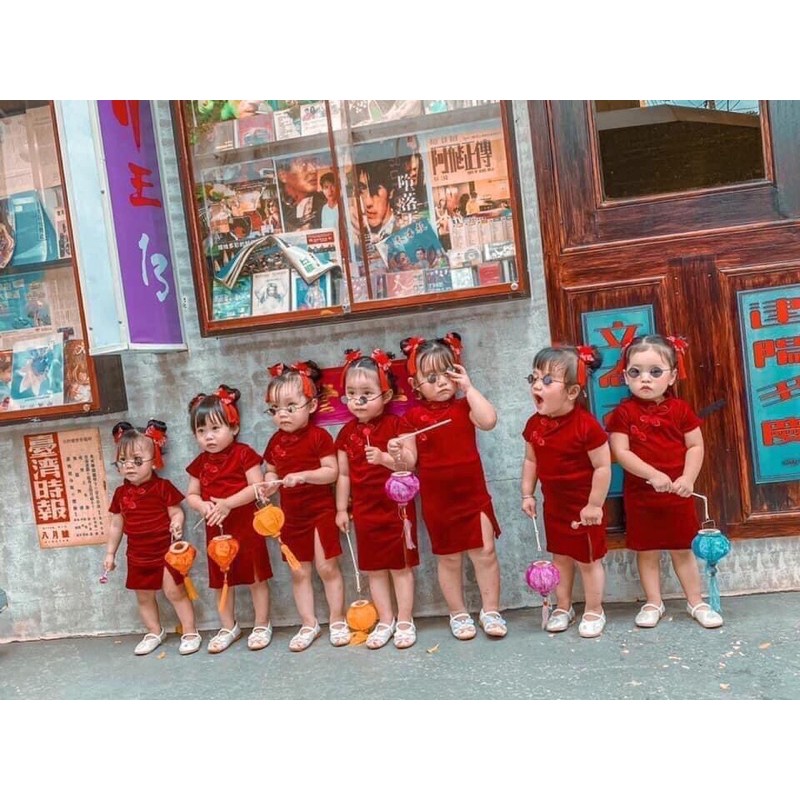 [HCM]Sườn Xám Nhung Tuyết (Kèm Ảnh Thật)