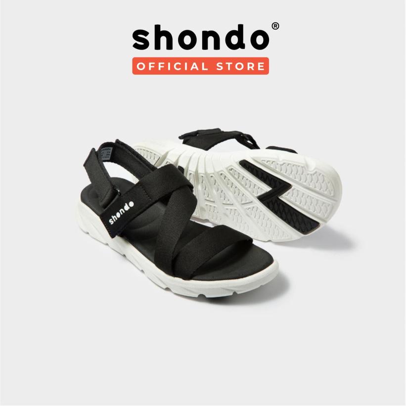 Giày nữ sandals SHONDO F6 Sport - F6S003 (Đen trắng) giá rẻ