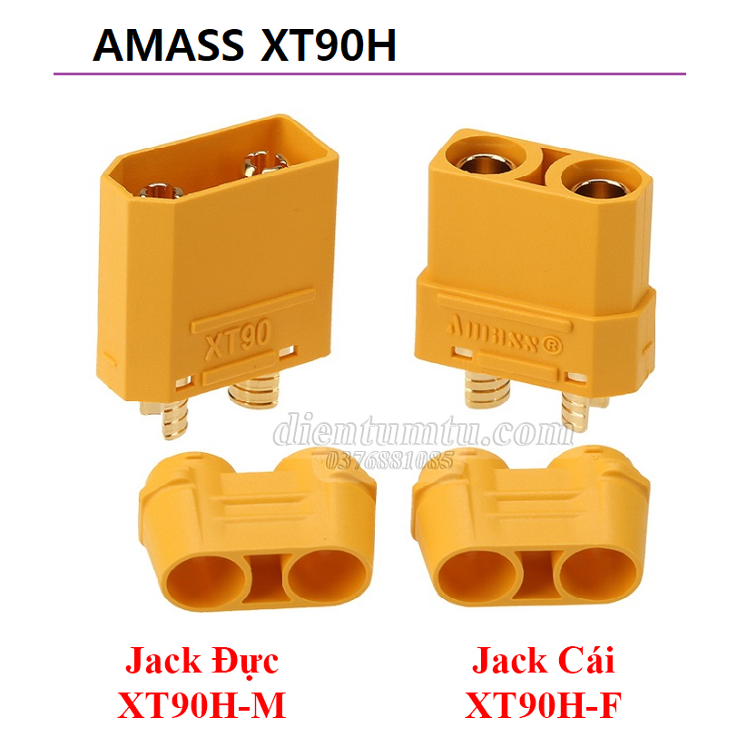 Jack cắm XT90H có chụp bảo vệ ( Jack Cắm Pin Lipo, Nối Nguồn Điện, Pin)
