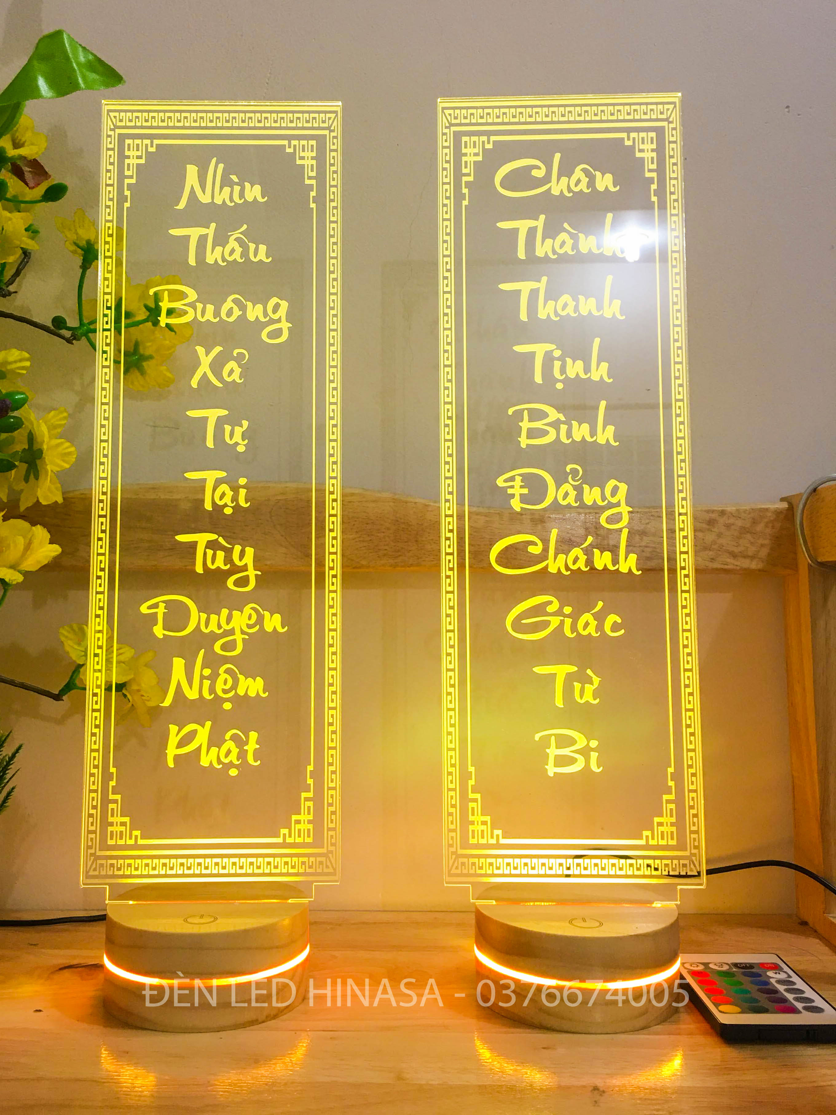 Câu đối Phật cao 40cm