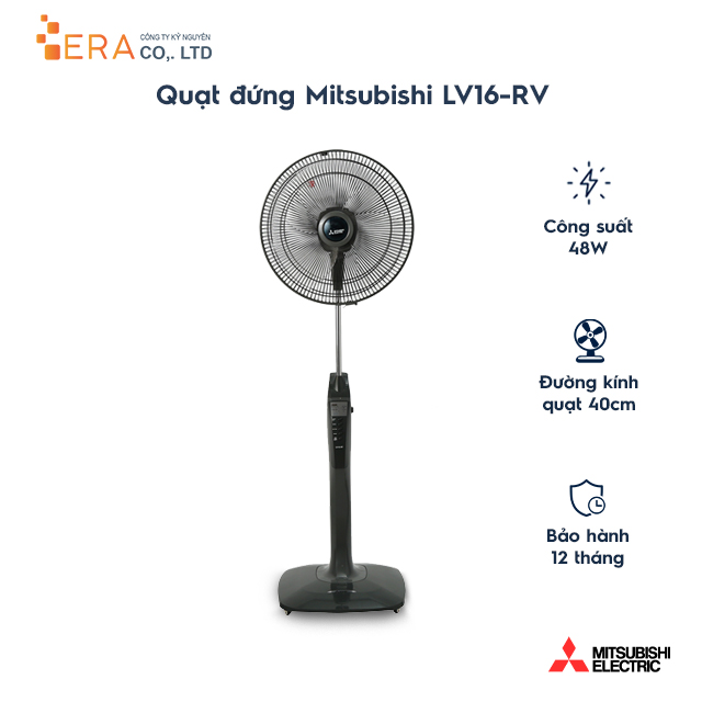 Quạt đứng MITSUBISHI LV-16 (Đỏ)