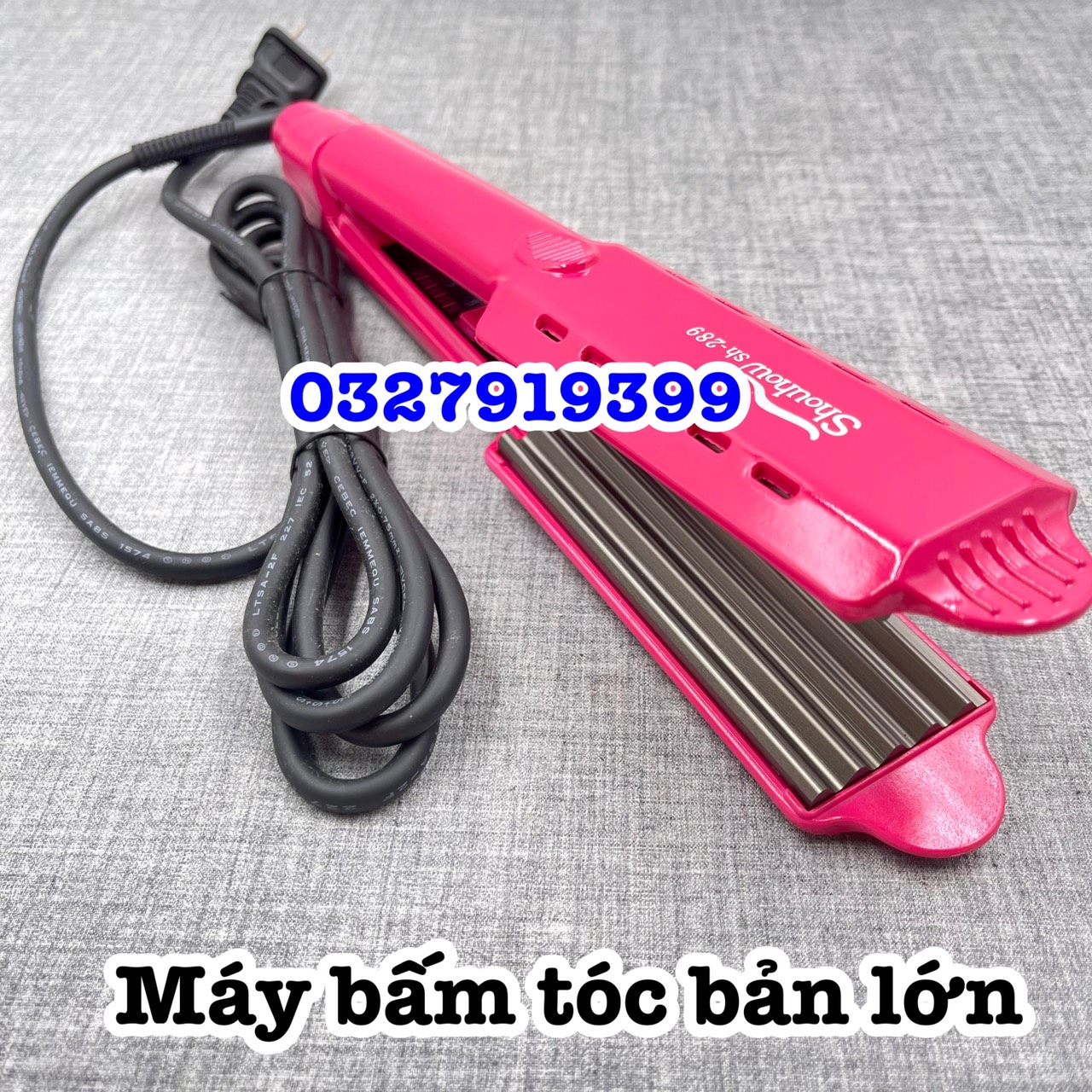 HQ 289 Máy bấm tóc bản lớn chất liệu cao cấp an toàn 5 mức chỉnh nhiệt bề mặt tiếp xúc lớn dây xoay 360 độ thiết kế gọn nhẹ màu hồng & đen công suất 45W-80W bảo hành 03 tháng