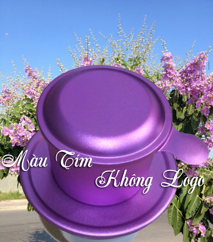 Phin pha cà phê cao cấp màu tím không logo