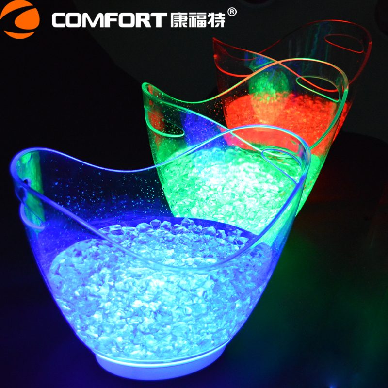Xô Đá Ướp Lạnh Đồ Uống Hình Thuyền Có Đèn LED