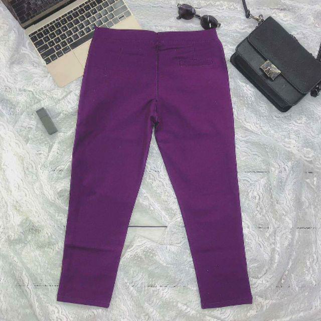 [HCM]Quần cotton 9 tấc dây kéo (mẫu 1 cúc dây kéo)