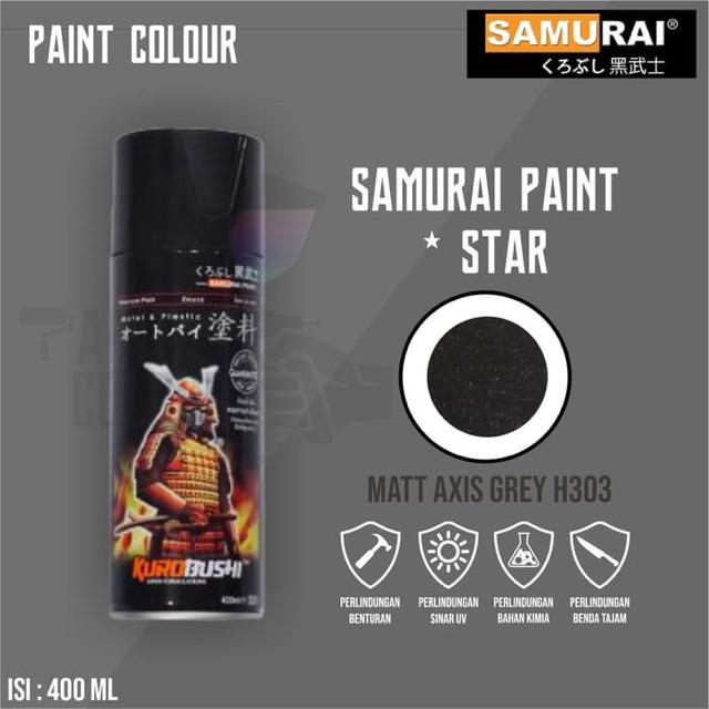 Sơn xit Samurai H303 màu xám mờ Honda  Matt Axis Grey