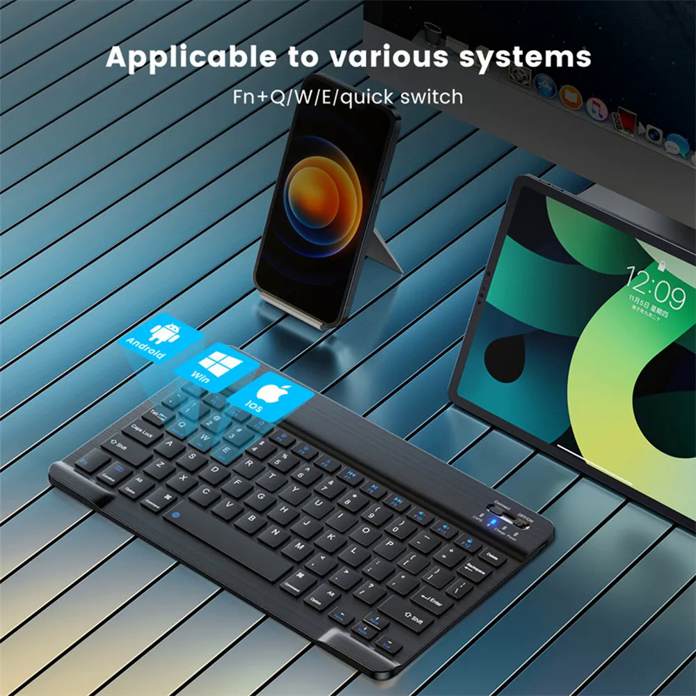 Bluetooth Wireless Keyboard Mouse For Android IOS Samsung Tablet For Air Pro Mini Russian Korean Keyboard