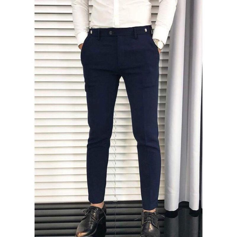 Quần Tây Nam Đẹp Phong Cách Trẻ Trung Dáng Ôm Body Vải Chống Nhăn, Không Bai Xù.Quần Âu Nam Dáng Ôm Hàn Quốc Màu Ghi Xám