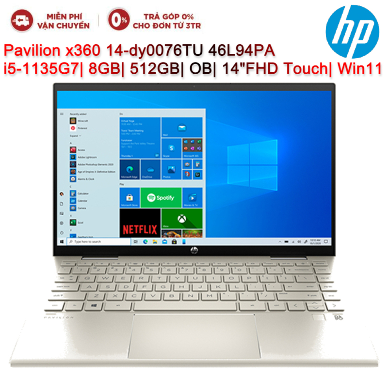 Bảng giá Laptop HP Pavilion x360 14-dy0076TU 46L94PA i5-1135G7| 8GB| 512GB| OB| 14FHD Touch| Win 11 Phong Vũ