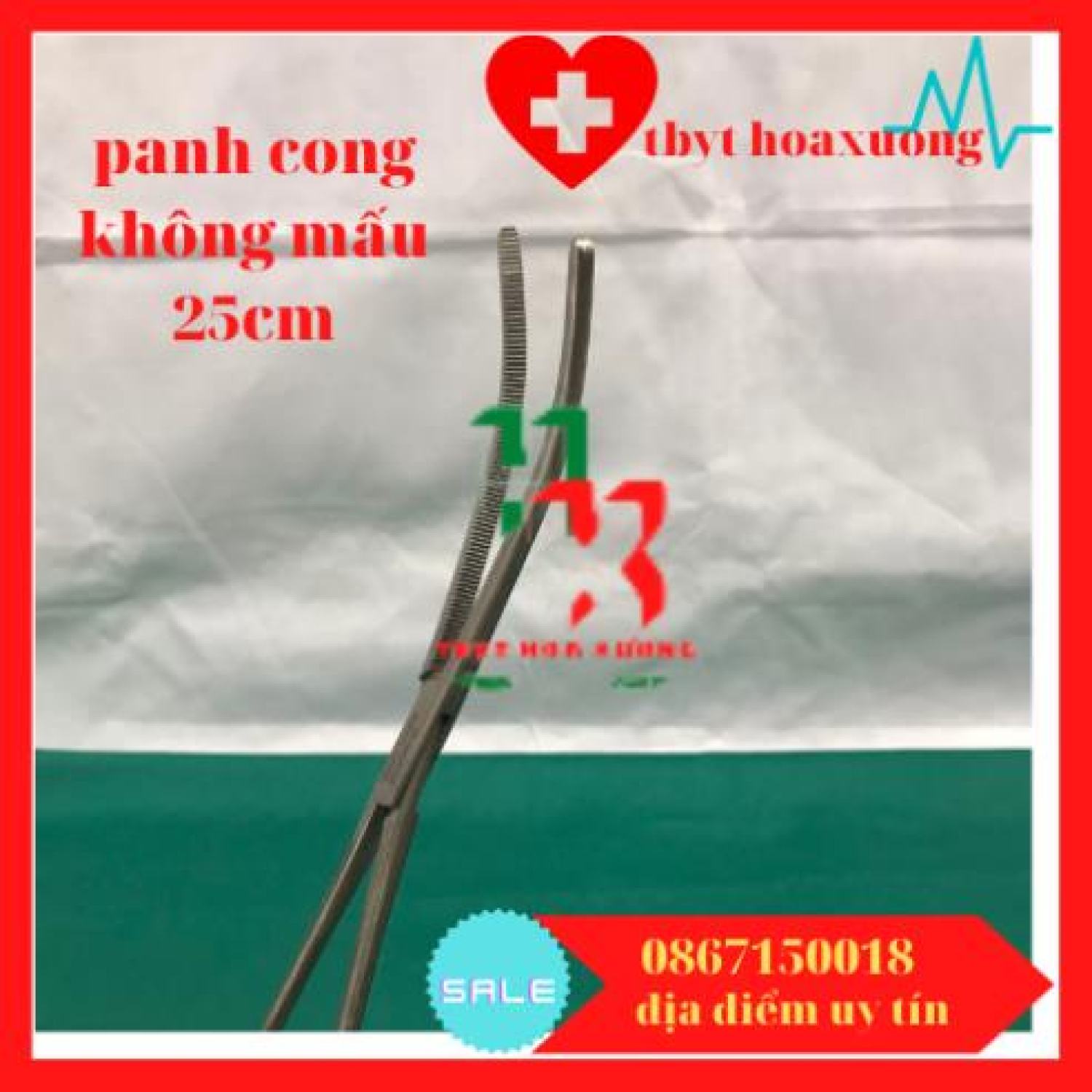Panh cong không mấu 25cm hàng parkistan - pen y tế