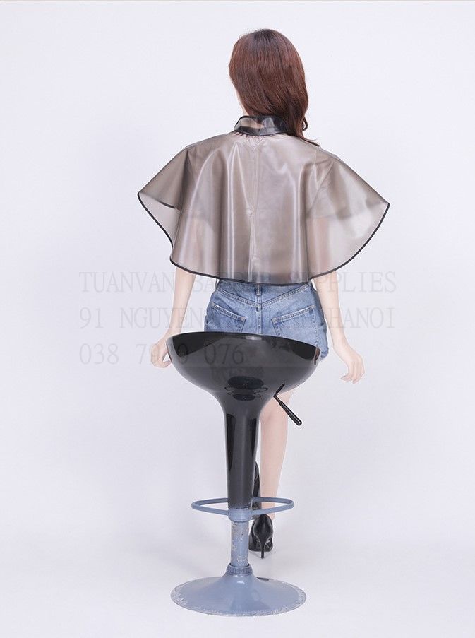 Áo choàng, bạt choàng uốn nhuộm tóc (Mẫu nhựa PVC trong)