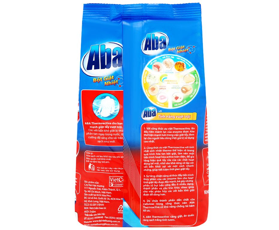 Bột giặt nhiệt Aba 5,7Kg Sạch Tinh Tươm
