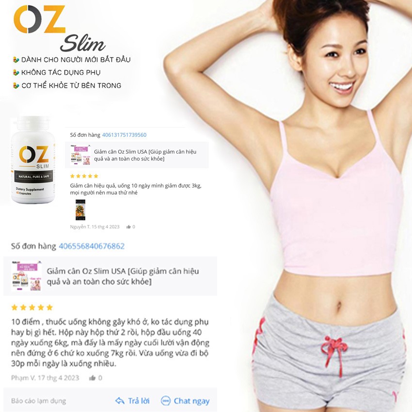 Giảm cân oz slim USA [Giúp giảm cân hiệu quả và an toàn cho sức khỏe]
