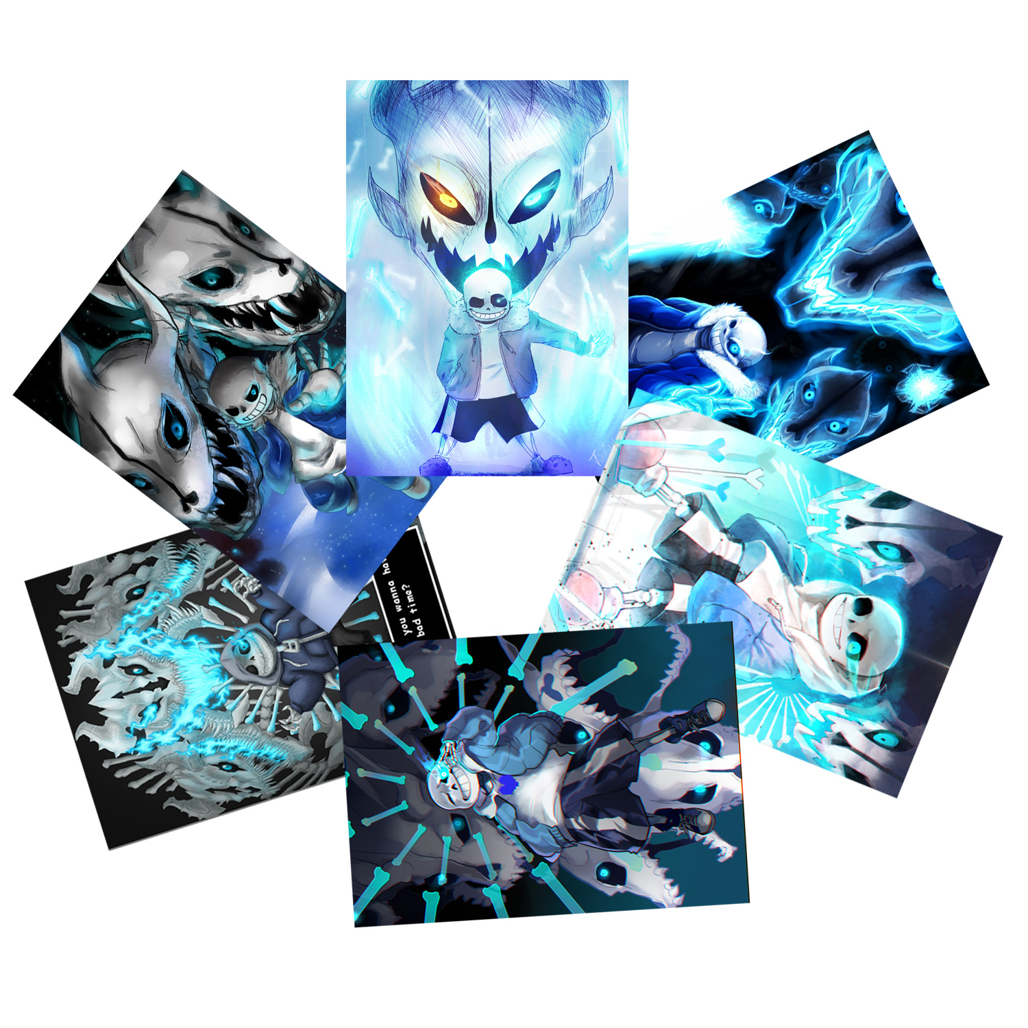 SET 3-5 Tranh Poster Sans Undertale A4 21cmx30cm