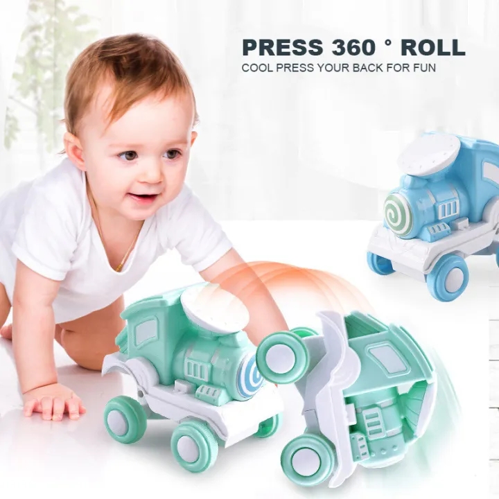 Train Shape Toy Trolley Model Xe đẩy đồ chơi trẻ em, Train Roll Train Head Toy