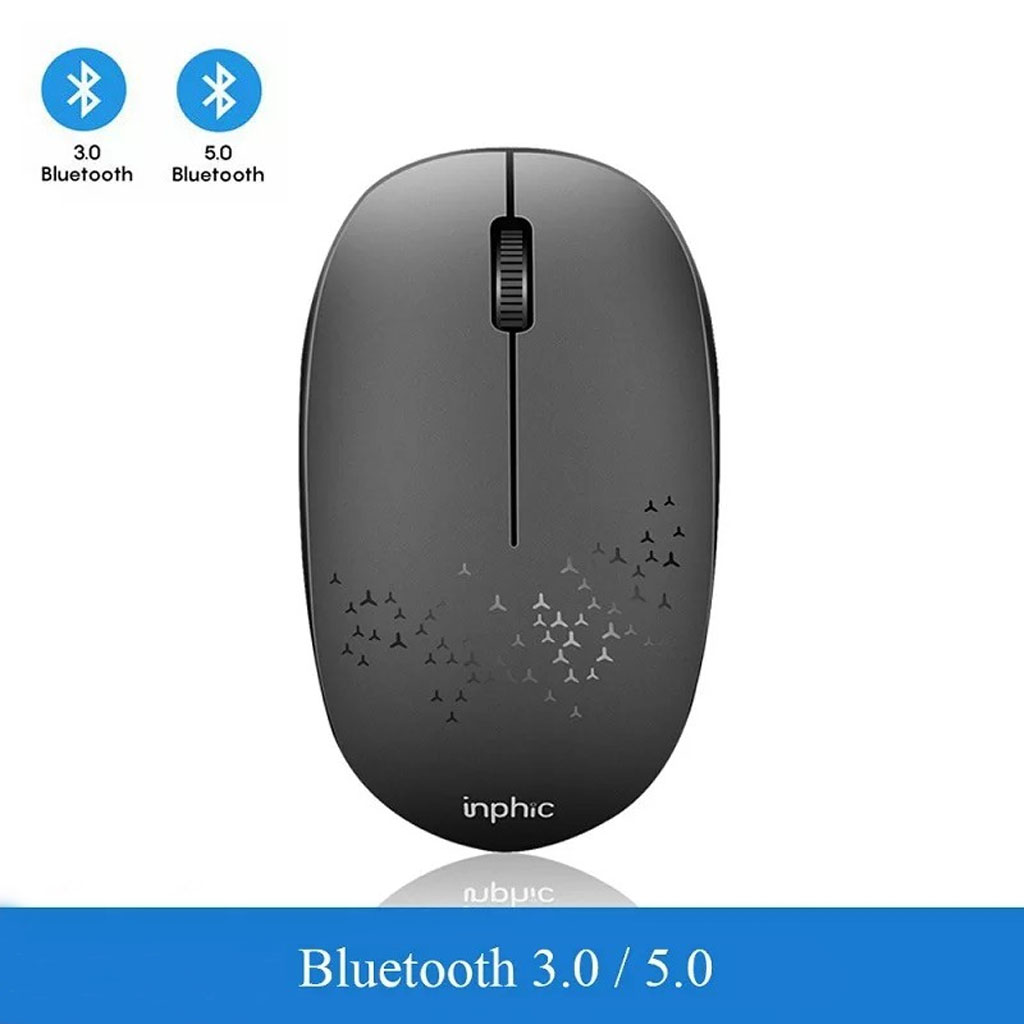 Chuột Không Dây Bluetooth Mini Inphic E5B 1200DPI chuột không tiếng ồn màu đen