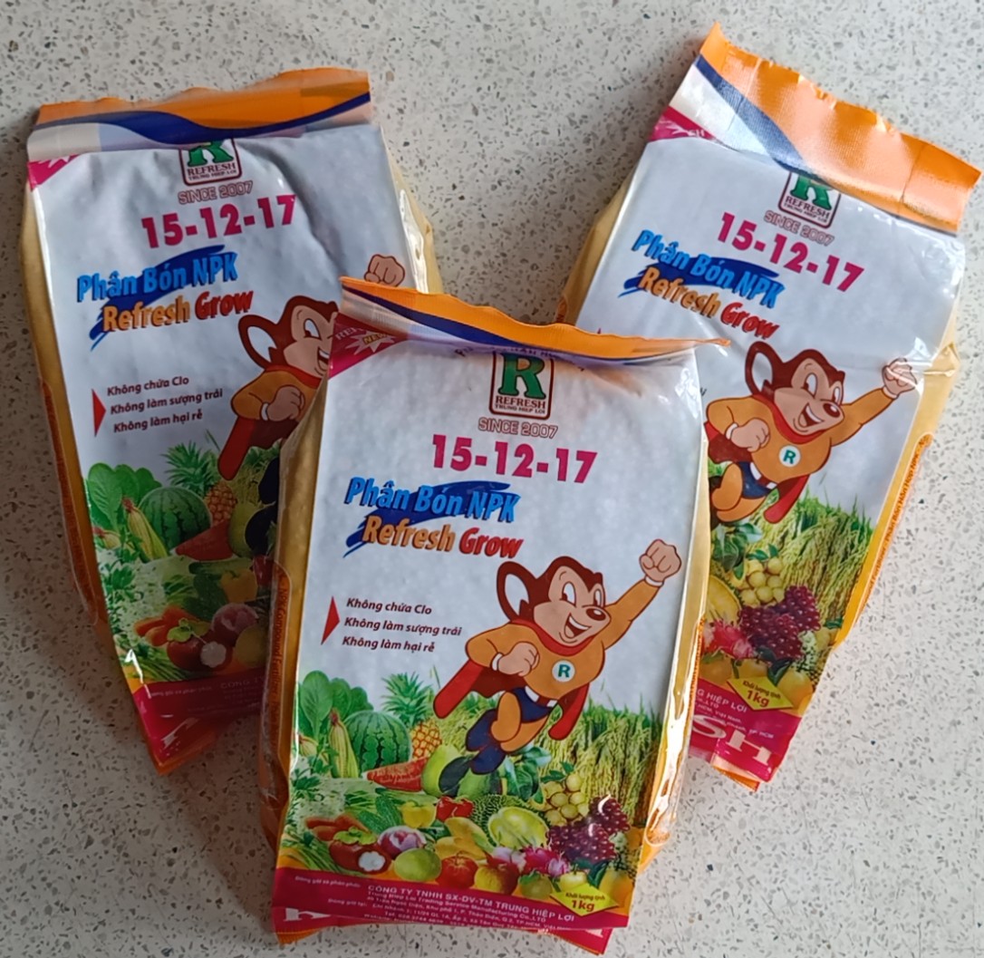 Phân bón NPK 15.12.17 Refresh Grow - Gói 1Kg