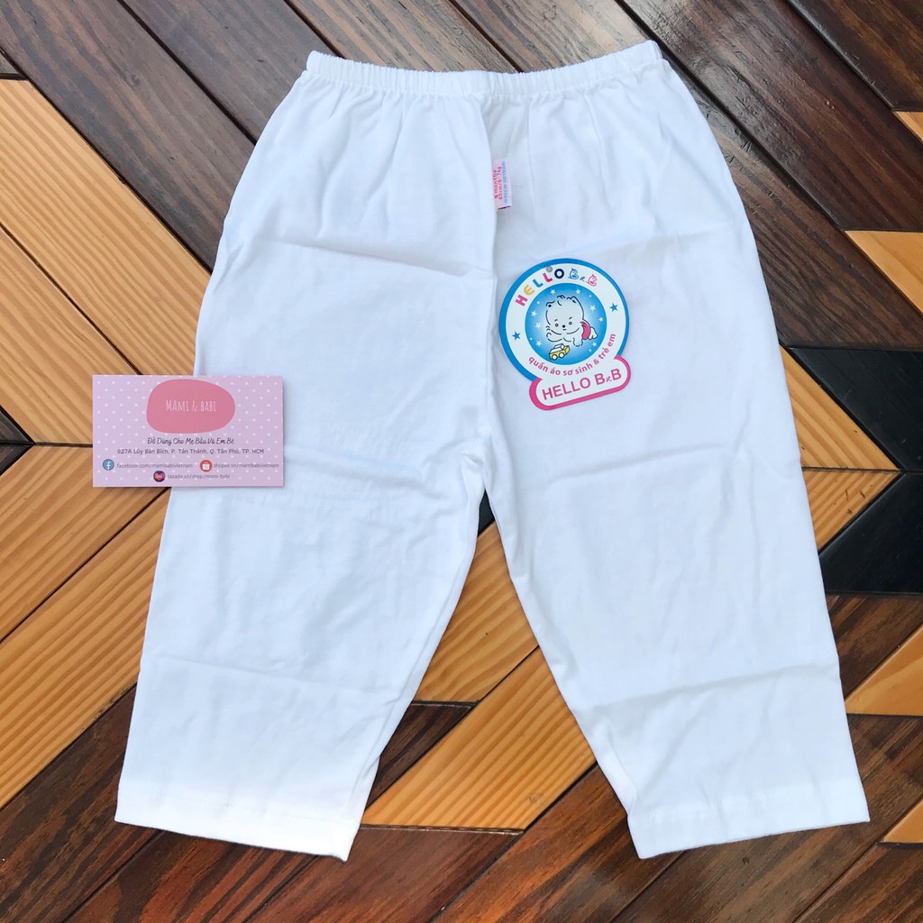 Quần Dài Trắng Sơ Sinh Cho Bé Hello B&B