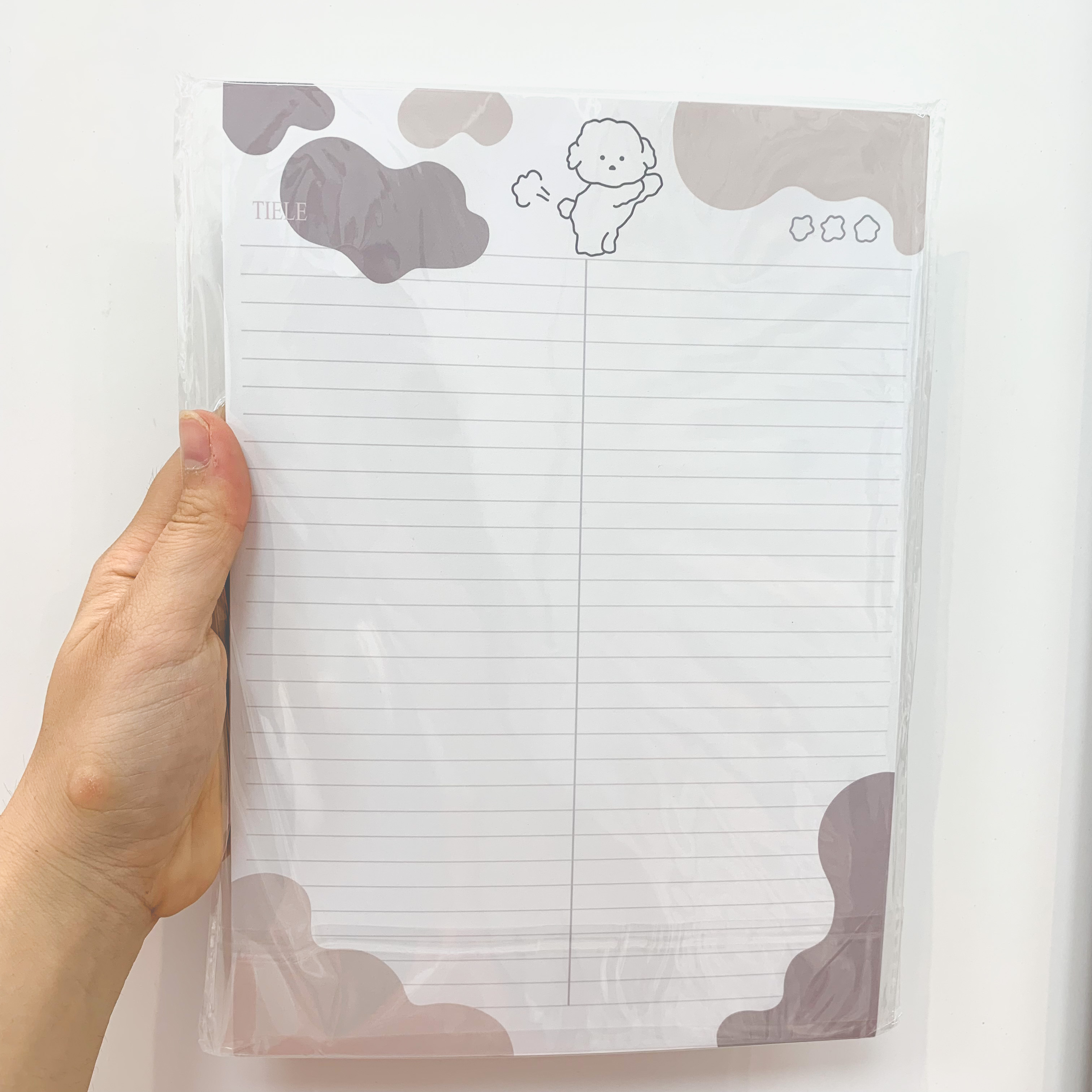 Giấy Từ Vựng Note B5 Puppy Cloud Nhà Cam
