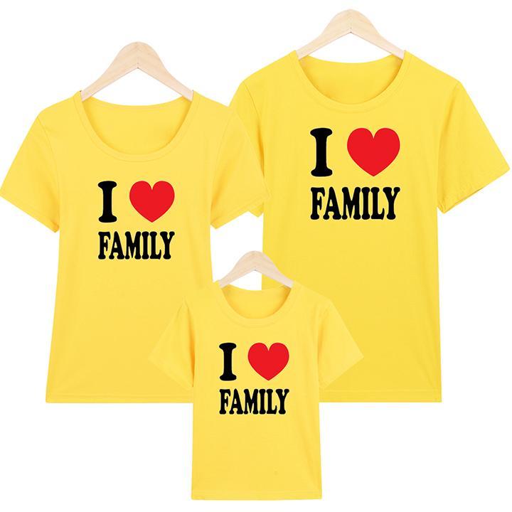 Áo Thun Gia Đình in hình I Love Family