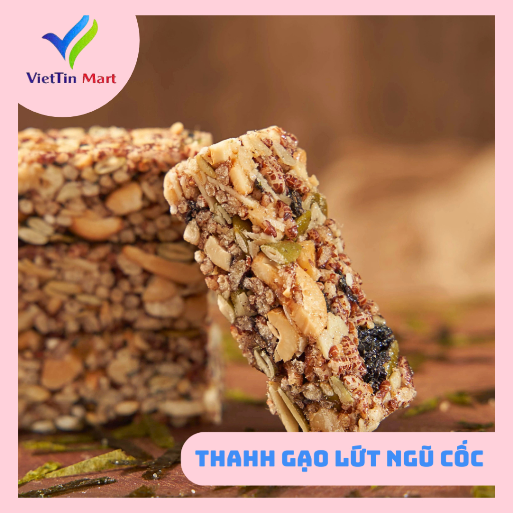 Thanh gạo lứt hạt Viettin Mart 250g