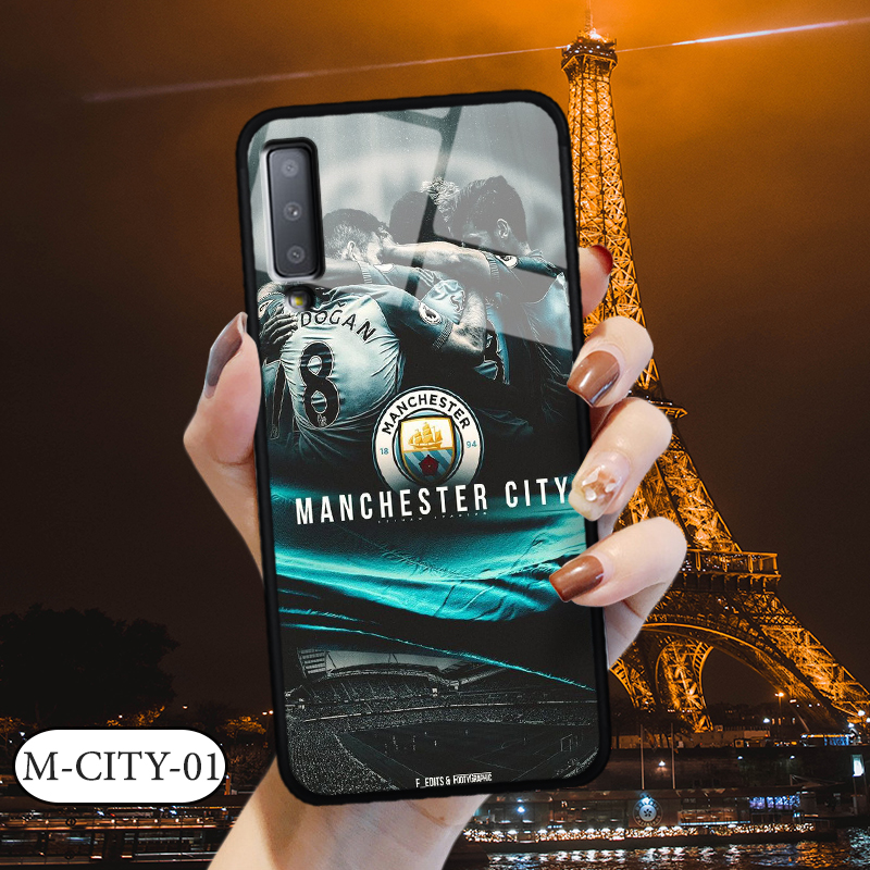 Ốp lưng kính 3D Samsung A7 2018 hình đội bóng