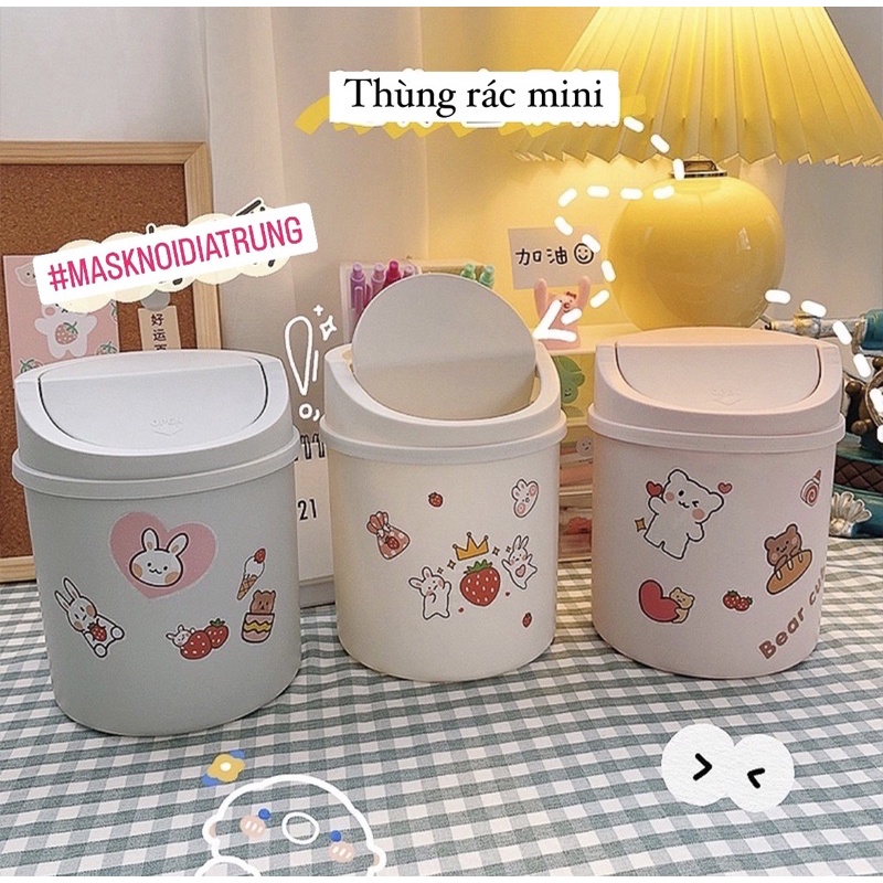 Thùng Rác Mini ( Tặng Kèm Sticker )