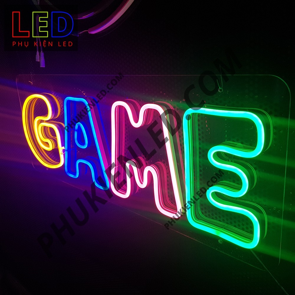 Lịch sử giá ﹍ đèn led neon chữ game nhiều màu - game led neon ...