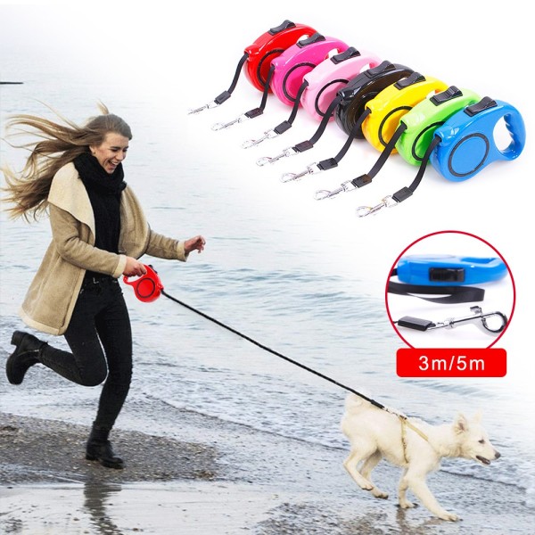 HCM-SP315 – Dây dắt chó loại Dây dắt tự động co rút (2 size) màu ngẫu nhiên dùng xích chó mèo và dắt chó mèo dạo