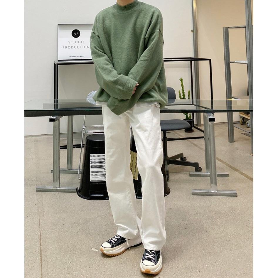 Quần baggy nam trắng