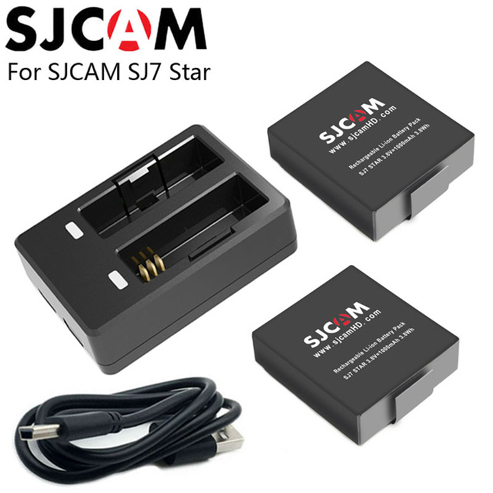 Combo sạc đôi + 2 pin cho Sjcam SJ7 STAR