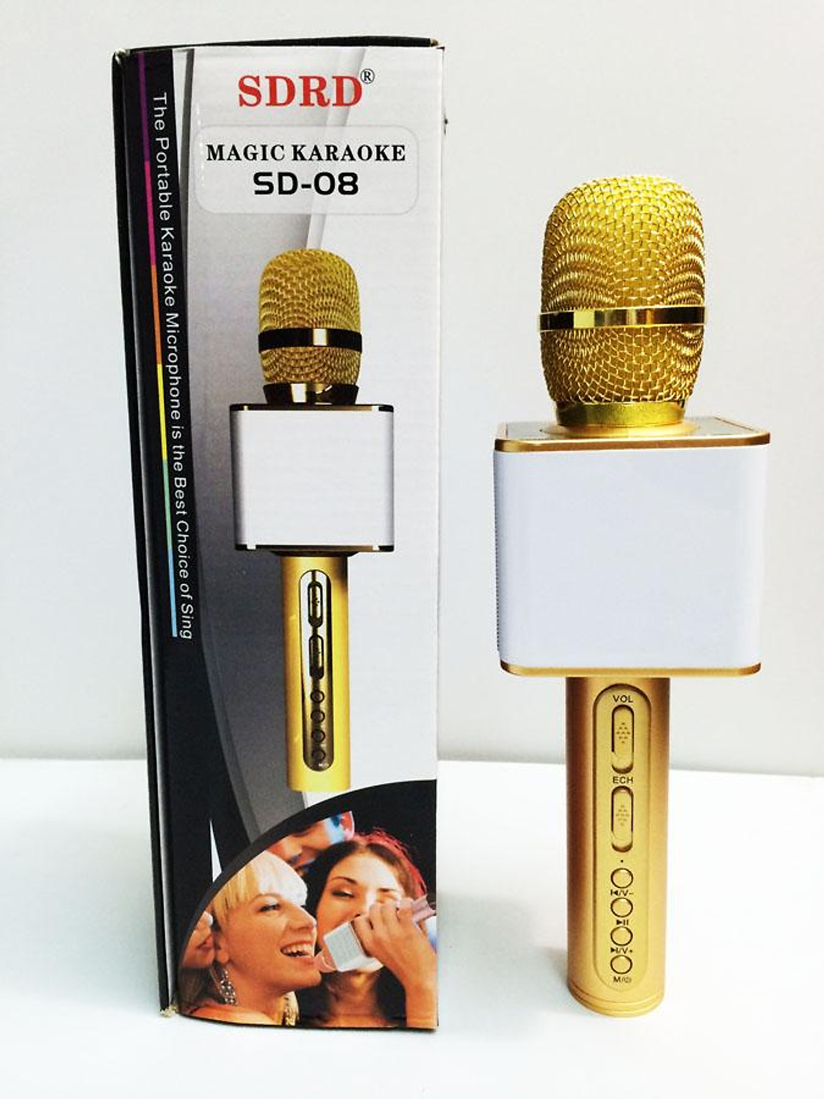 [HCM]Micro SD 08 mic hát karaoke kiêm loa bluetooth (giao màu ngẫu nhiên)