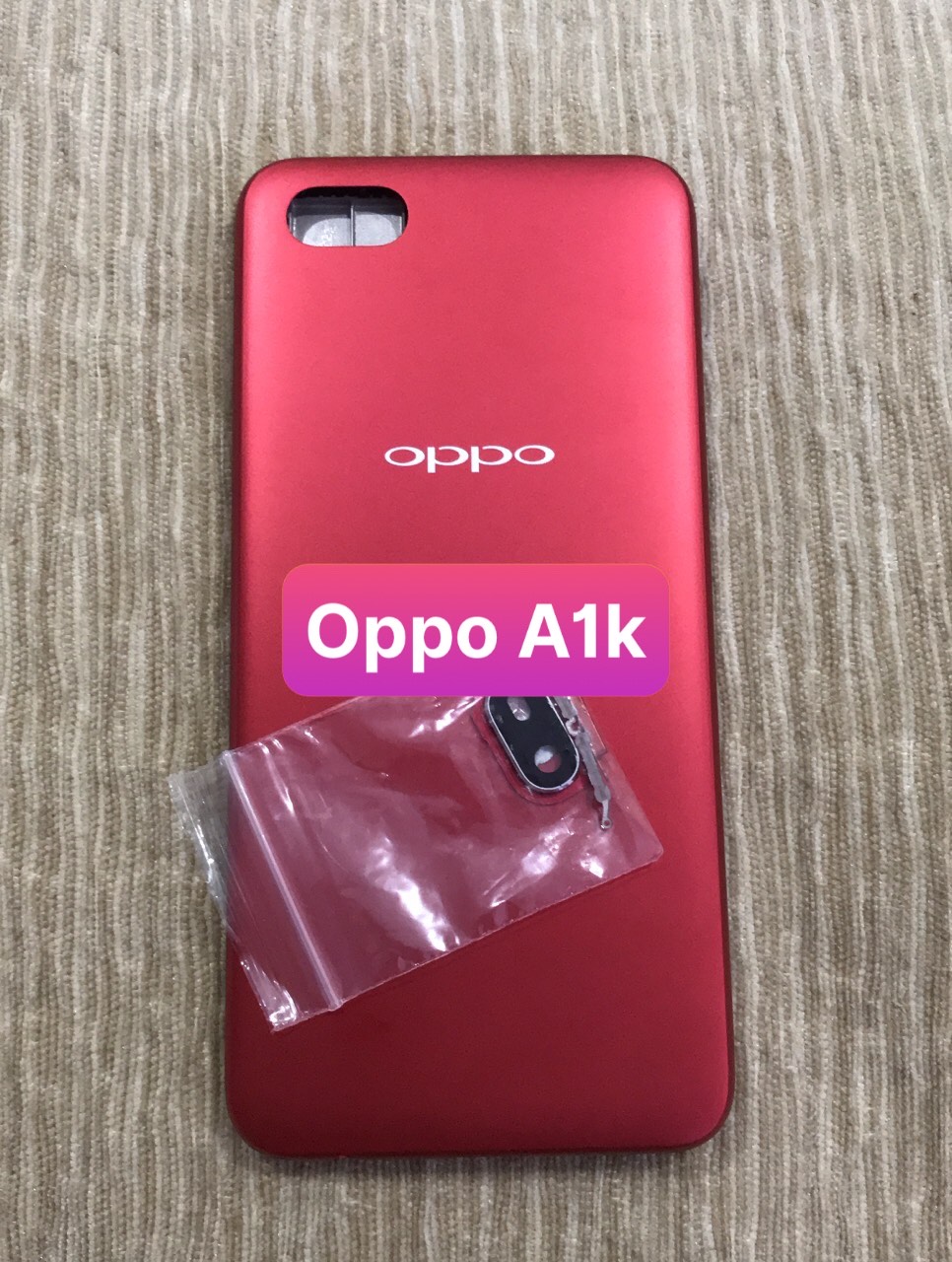 Vỏ sườn Oppo A1k / bộ vỏ oppo A1k - gồm lưng vỏ xương máy,phím và kính camera
