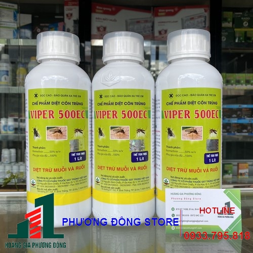 Thuốc diệt muỗi, ruồi Viper 500EC - Chai 1 lít