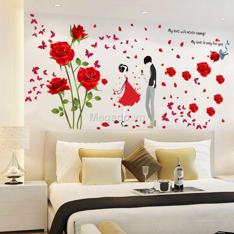 Decal tranh dán tường tình yêu 02