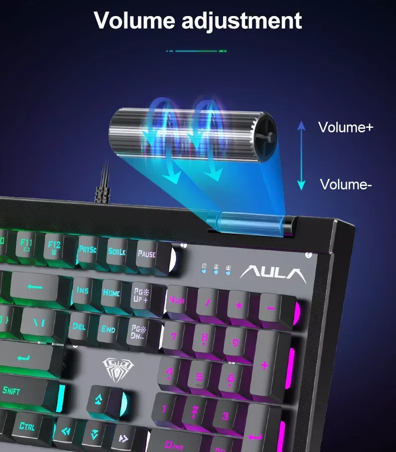 BÀN PHÍM CƠ F3020 GAMING ĐÈN LED USB MÀU ĐEN