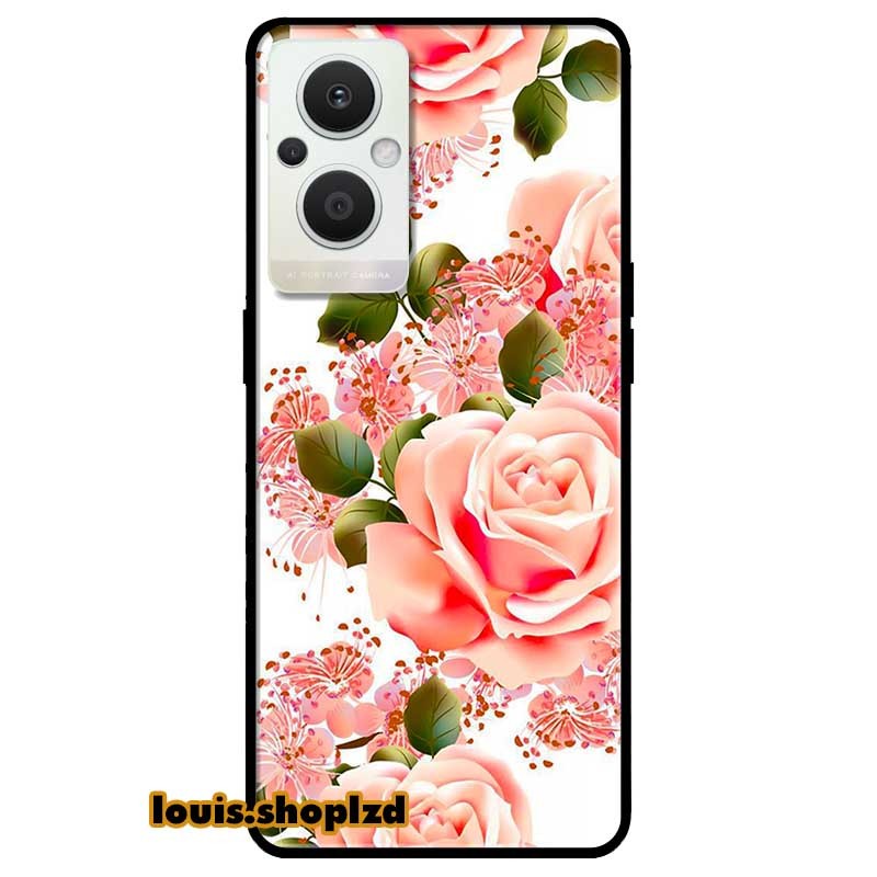 Ốp lưng dành cho oppo reno 7z 5g - oppo a96 mẫu hoa hồng nhạt