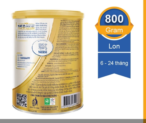 Sữa bột Nestle Nan Supreme Pro 2 800g