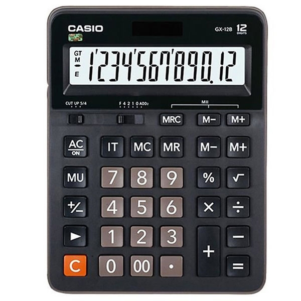 Máy tính văn phòng casio gx - 12b - bk - w-dc