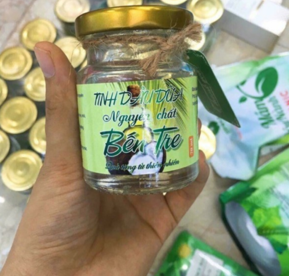 Hũ 70ml Tinh dầu dừa Bến Tre nguyên chất