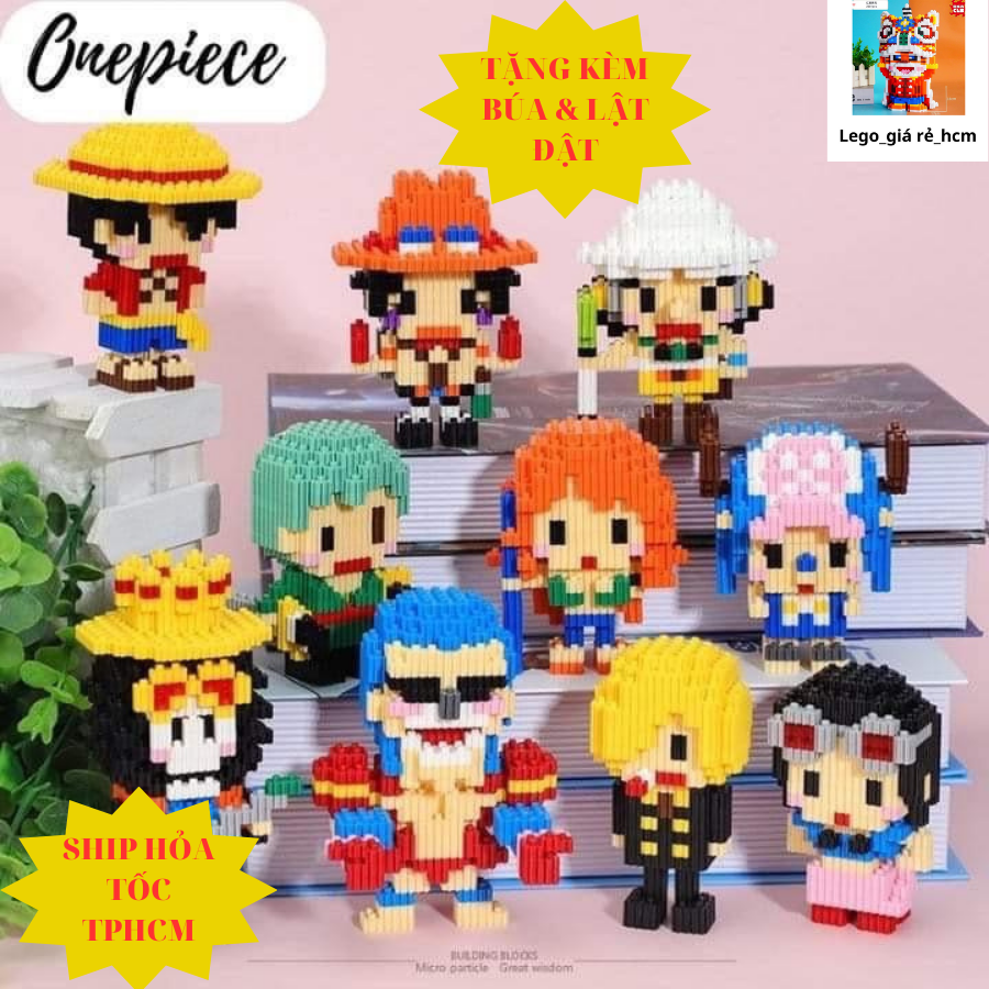 Lego lắp ráp One Piece Vua Hải tặc, Mô hình đồ chơi xếp hình Đảo hải tặc mini 3D Luffy, Nami,Chopper