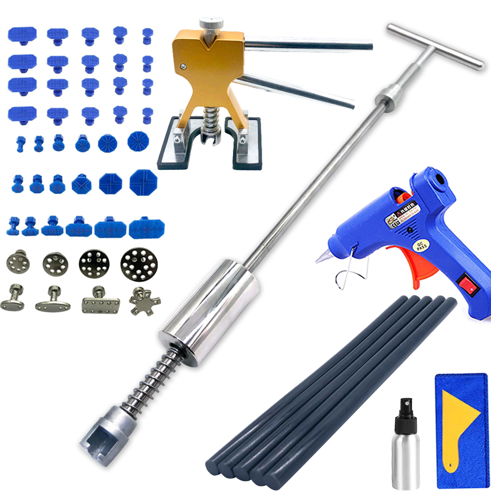 Dụng cụ sửa chữa vết lõm xe hơi Bộ dụng cụ kéo loại bỏ vết lõm cơ thể trượt ngược búa hút cốc nhà để xe dụng cụ cầm tay tấm kim loại