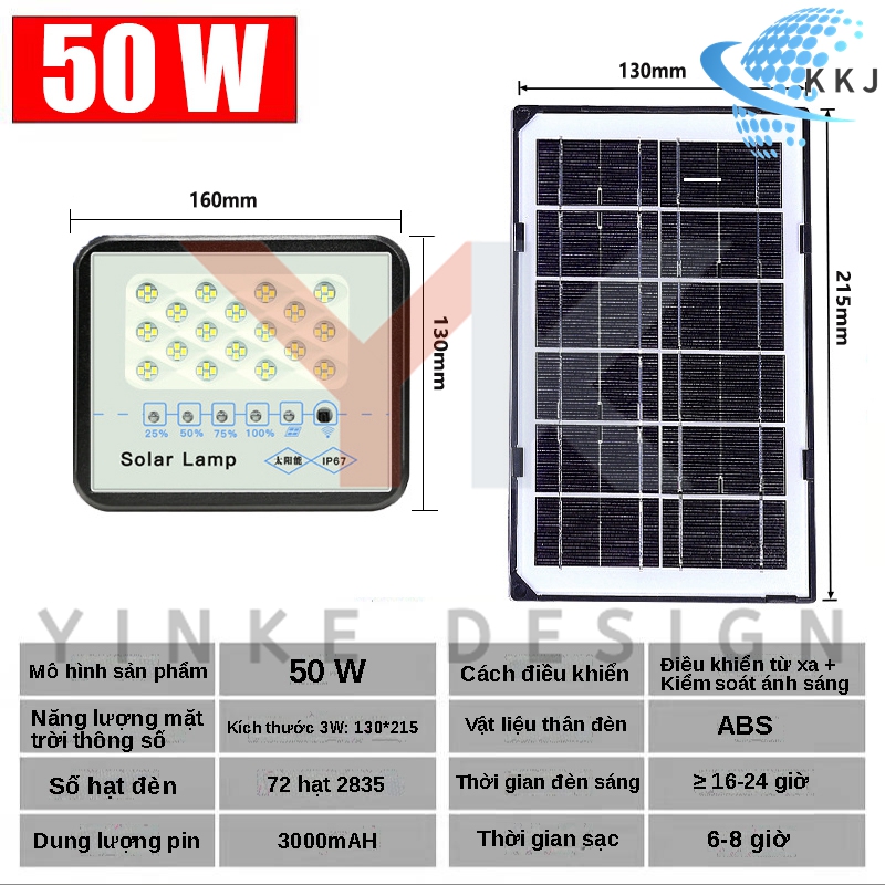 Đèn LED năng lượng mặt trời 50W 80W đèn năng lượng mặt trời tự sáng đen năng lượng mat troi