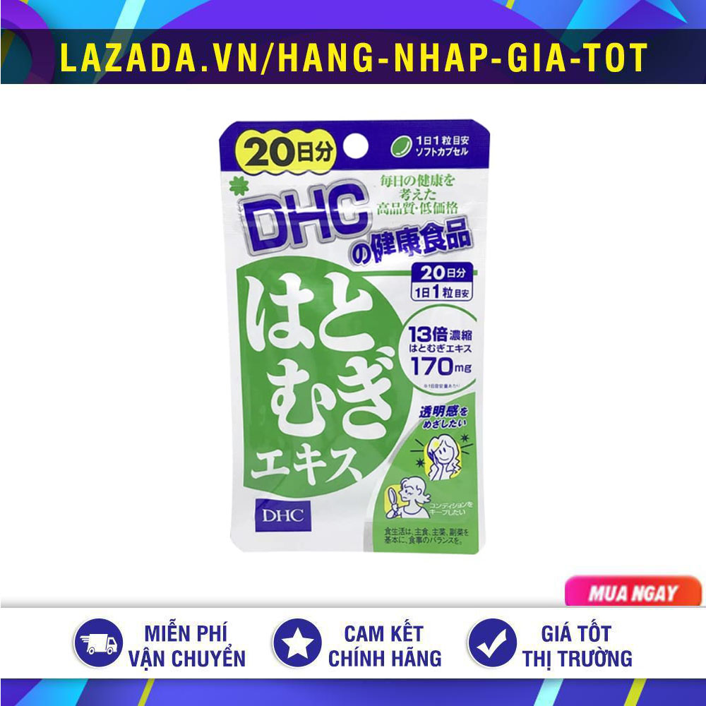 VIÊN UỐNG TRẮNG DA COIX EXTRACT DHC NHẬT BẢN (20 VIÊN)