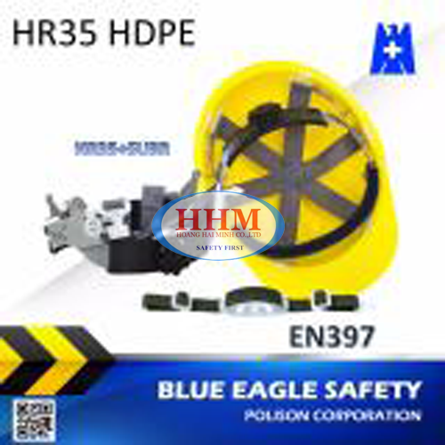 Nón bảo hộ Blue Eagle HR35 nhựa PE núm vặn