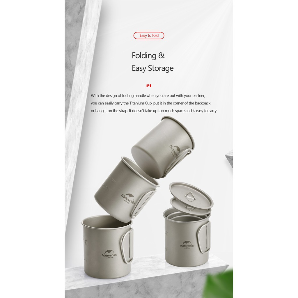 Cốc Titanium Siêu Nhẹ NatureHike NH20CJ005