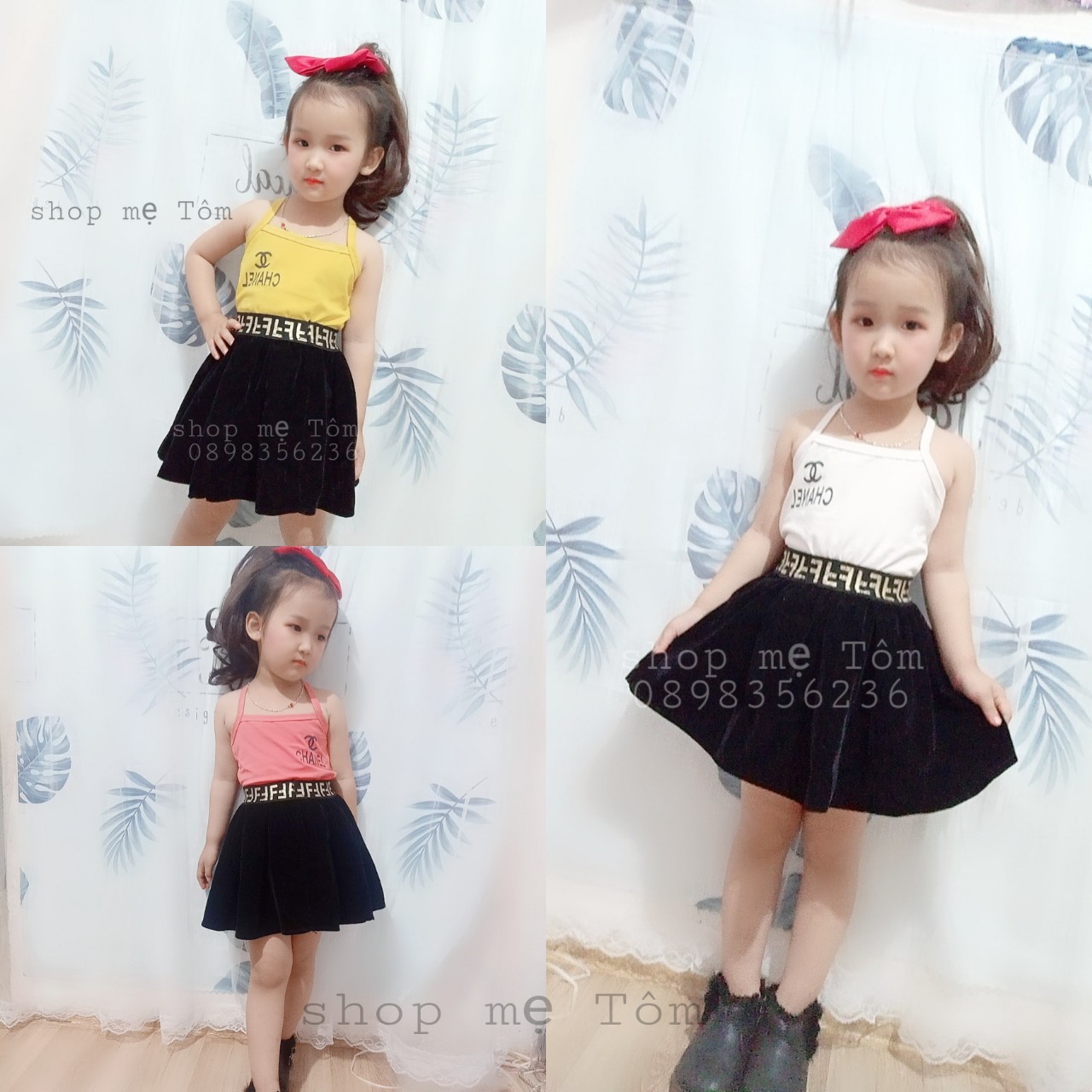 Áo hai dây điệu đà cho bé gái