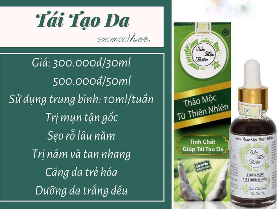 [HCM]Tái Tạo Da Cao Cấp Sắc Mộc Thiên